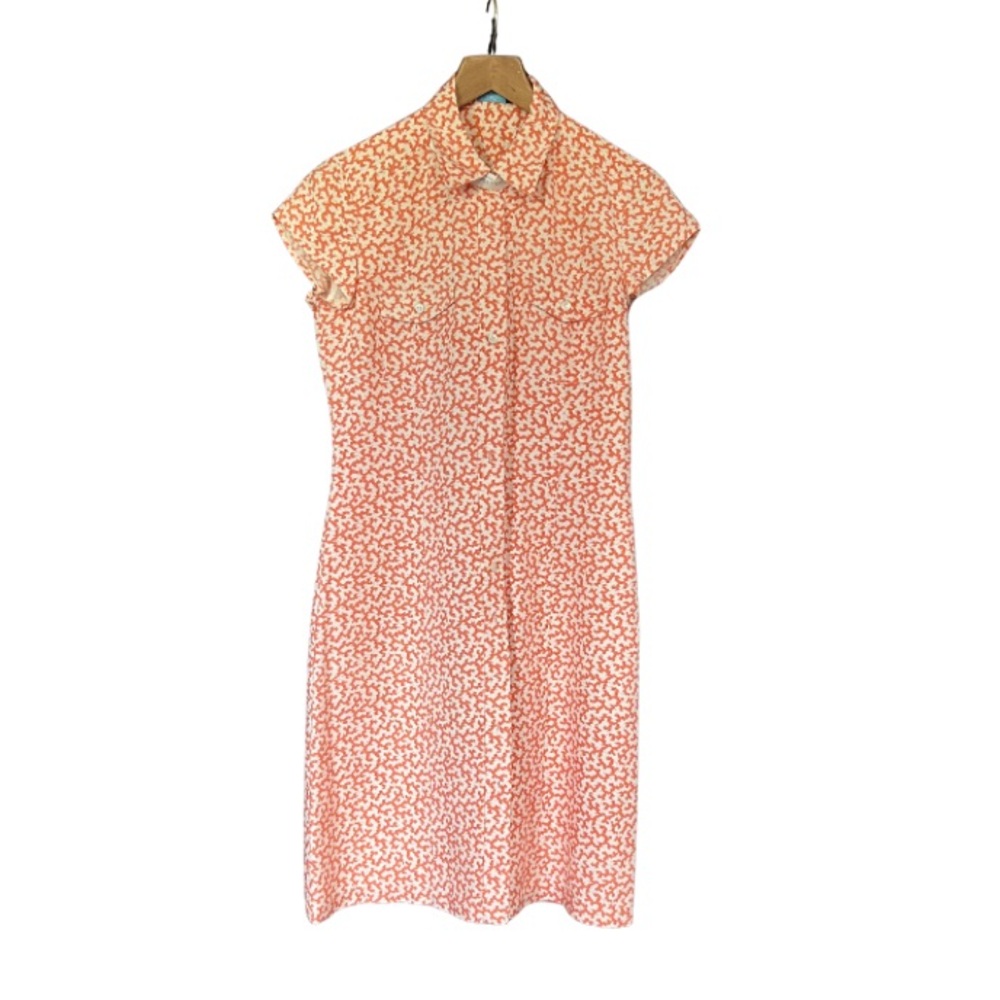 J. McLaughlin Coral Patterned Midi Dress